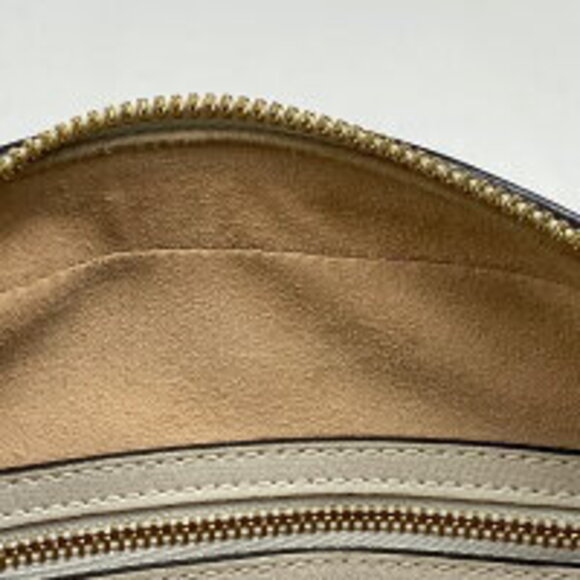 Gucci GG Horsebit Shoulder Bag Canvas Beige White - Picture 8 of 9